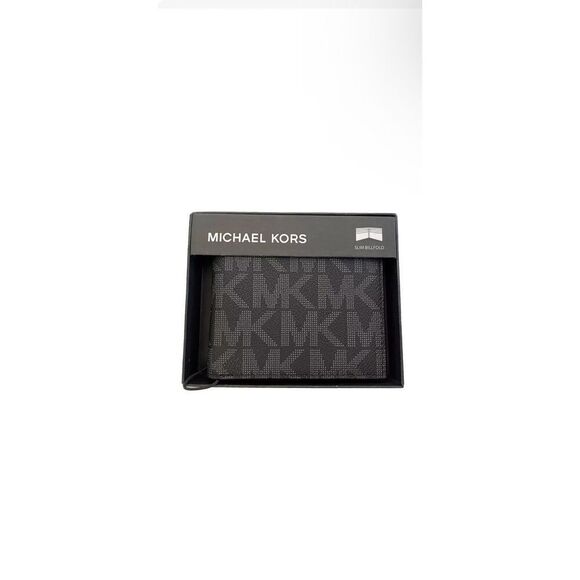 Michael Kors MK Jet Set Mens Slim Logo Wallet Black NIB - Picture 1 of 8